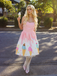 Pink 1950s Ice-Cream Sweetheart Neck Dress