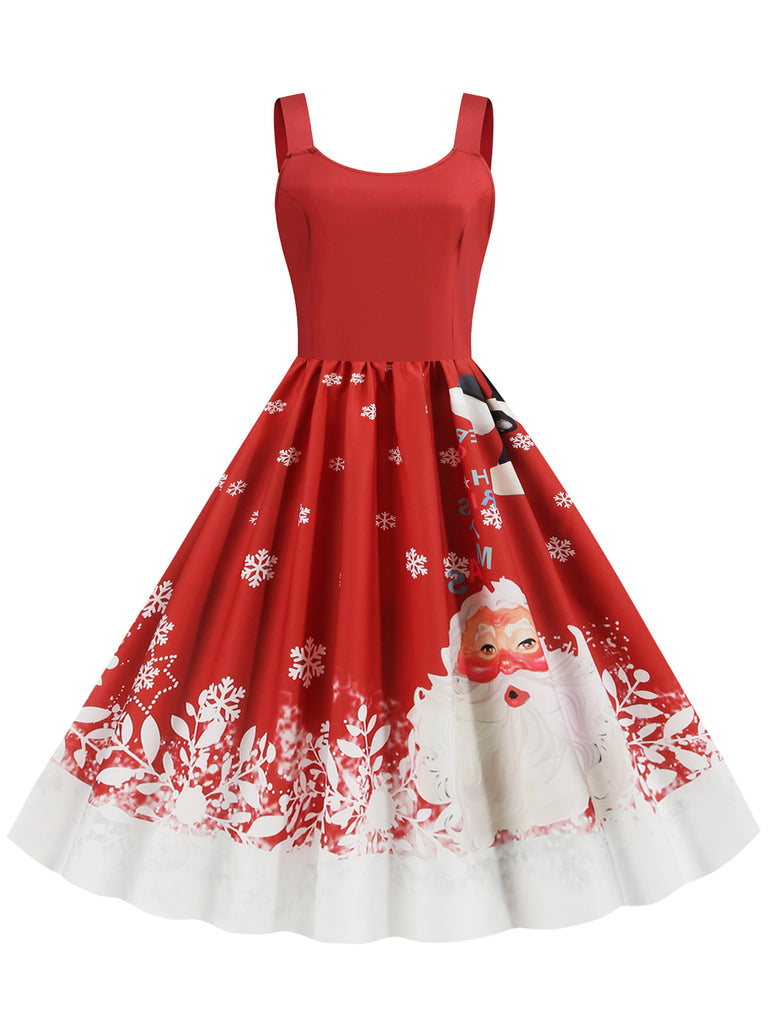 1950s Retro Christmas Santa Claus Swing Dress