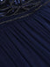 Blue 1920s Sequin Maxi Dress
