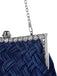 Satin Woven Diamond Evening Bag - vintage fashion, retro style