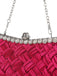 Satin Woven Diamond Evening Bag - vintage fashion, retro style