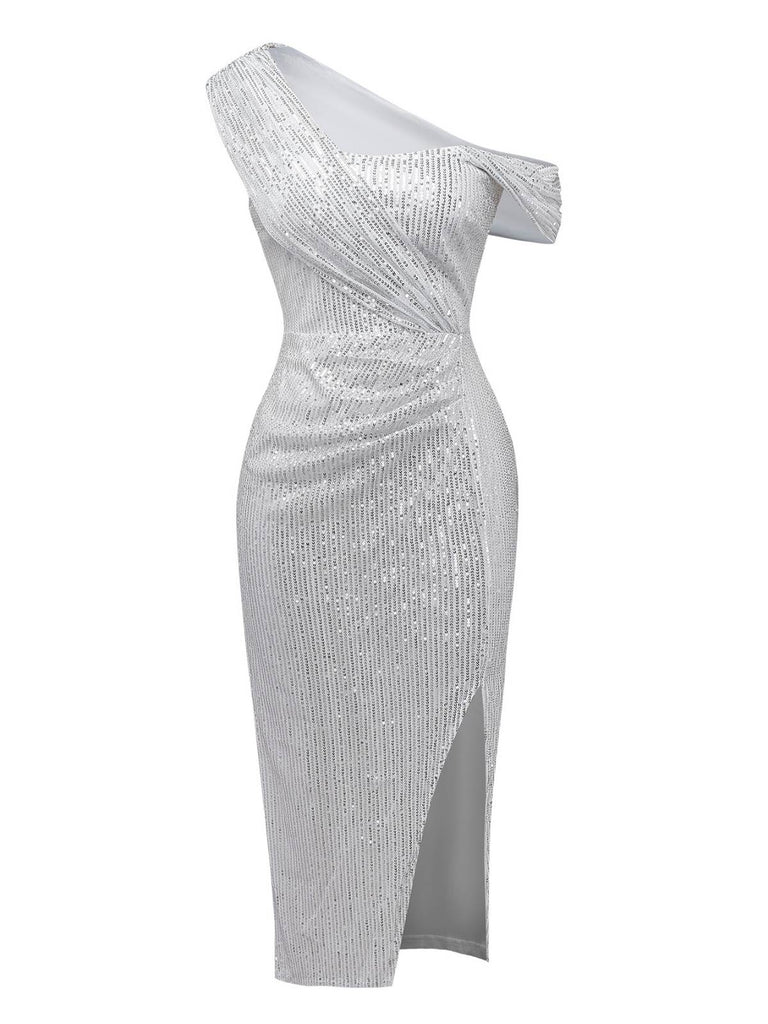 silver sequin gatsby dress Silver Sequin Fringe Cocktail Mini Dress SILVI