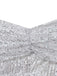 Silver 1920s Sequin One-Shoulder Side-Slit Dress - vintage dress, retro fashion, Gatsby party