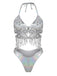 Silver Sequin Tassel Fringe Bikini Set 3
