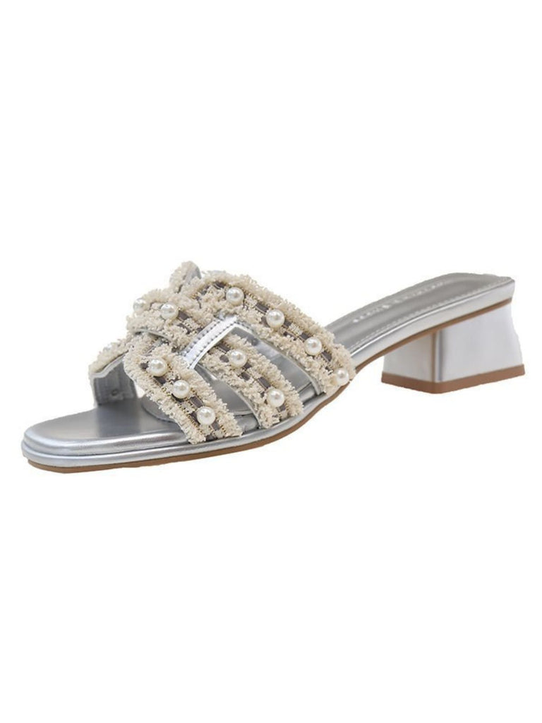 Elegant Silver Vintage Retro Shoes