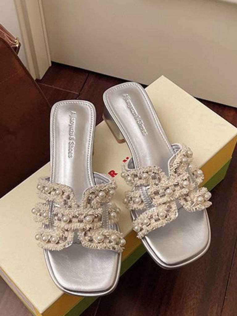Elegant Silver Vintage Retro Shoes
