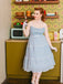 Sky Blue 1950s Strap Polka Dot Swing Dress: timeless style reimagined