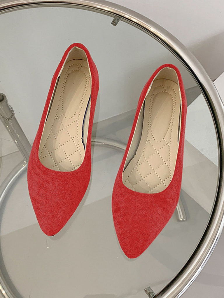 Slip-On Loafers Pointed Toe Shallow Flat Shoes: timeless vintage elegance she makes her own