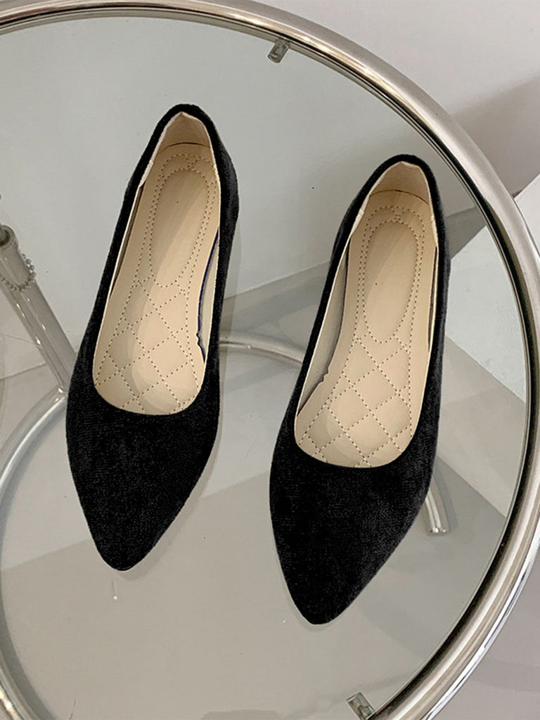 This Slip-On Loafers Pointed Toe Shallow Flat Shoes whispers vintage secrets to those who notice