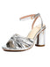 She finds her vintage story in this Snakeskin Print Round Toe Heels