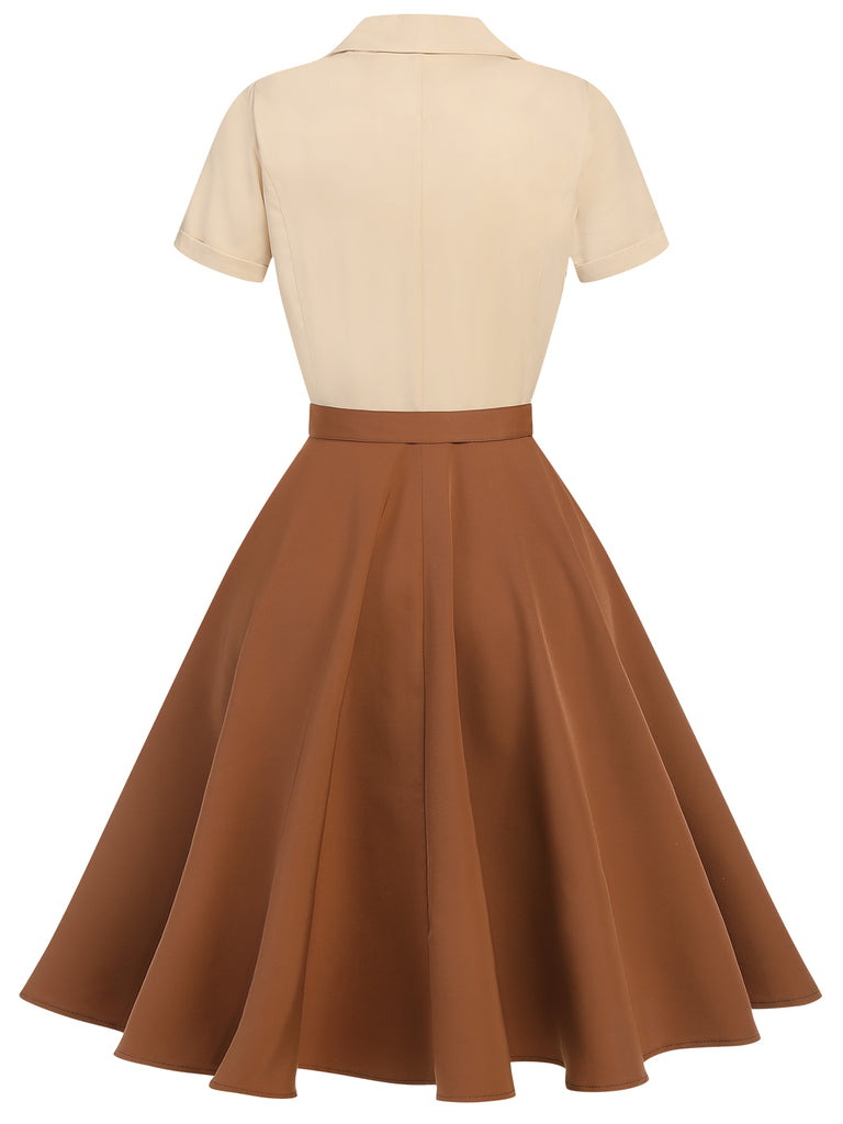 Snow White Style Button 1950s Dress, classic 1950s style elegant retro fashion - Image 6