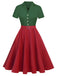 Snow White Style Button 1950s Dress, classic 1950s style elegant retro fashion - Image 8