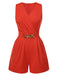 Solid 1960s Surplice VNeck Sleeveless | 1960s | vintage romper, retro jumpsuit