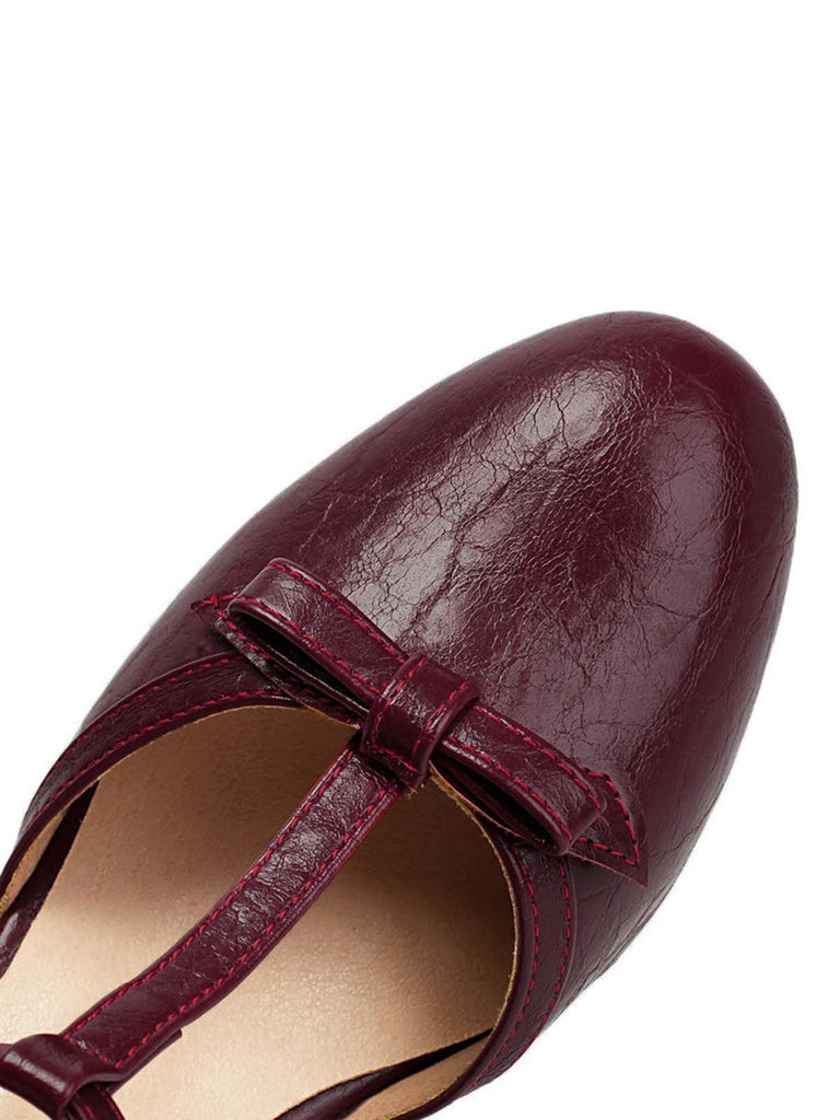 Solid Bow Ankle Strap Mary Jane Heels, vintage shoes, retro heels - perfect for women who love vintage and retro fashion