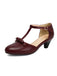 Solid Bow Ankle Strap Mary Jane Heels, vintage shoes, retro heels - perfect for women who love vintage and retro fashion