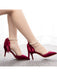 This Solid Color Satin Pointed Toe Heels whispers vintage secrets to those who notice