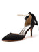 Solid Color Satin Pointed Toe Heels — vintage vintage charm for her modern wardrobe
