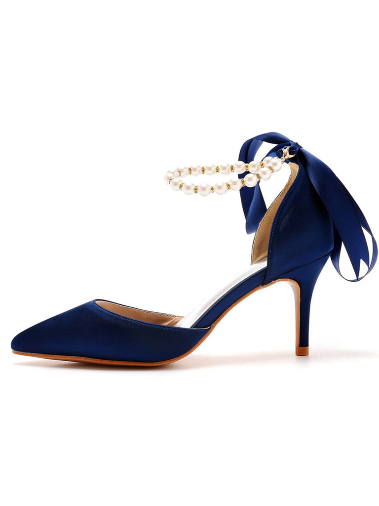 Solid Color Satin Pointed Toe Heels — vintage style that transcends decades