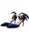 She finds her vintage story in this Solid Color Satin Pointed Toe Heels