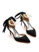 This Solid Color Satin Pointed Toe Heels whispers vintage secrets to those who notice