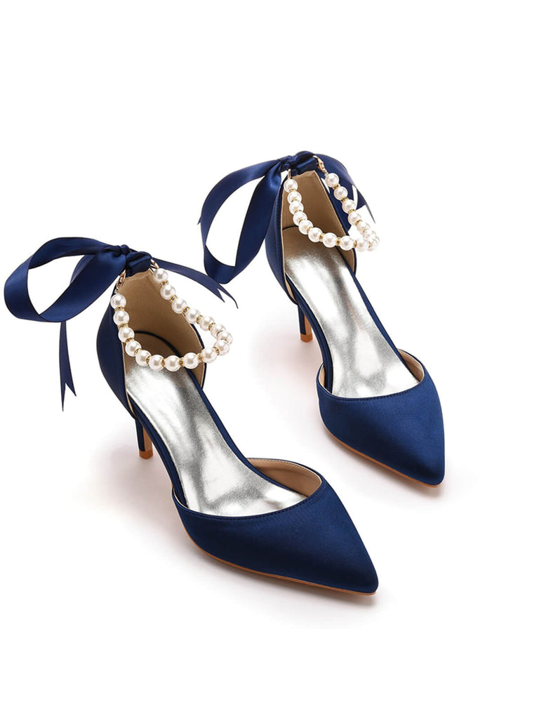 Solid Color Satin Pointed Toe Heels — vintage style that transcends decades