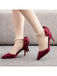 Solid Color Satin Pointed Toe Heels: timeless vintage elegance she makes her own