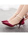 This Solid Color Satin Pointed Toe Heels whispers vintage secrets to those who notice
