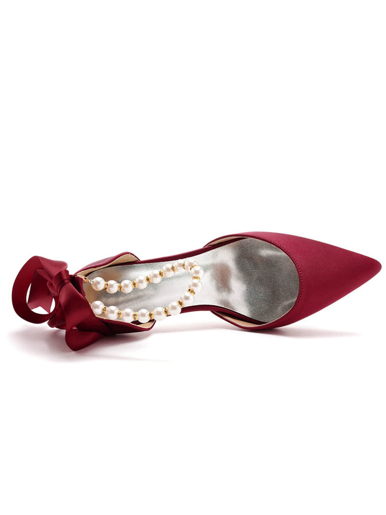 Solid Color Satin Pointed Toe Heels — vintage style that transcends decades