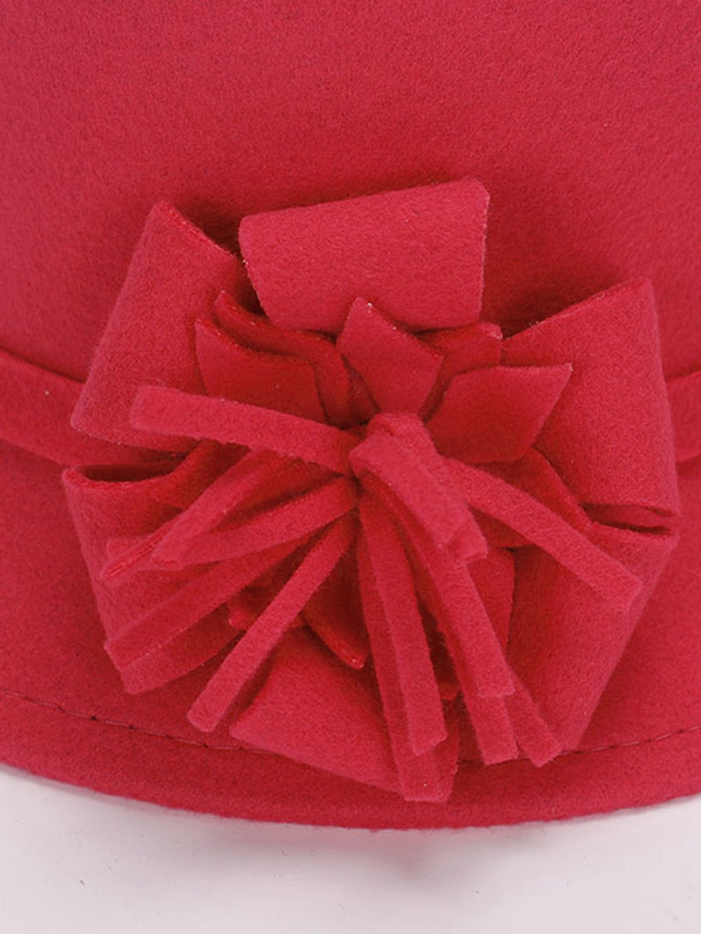 Solid Imitation Wool Knot Cloche Hat - vintage fashion, retro style