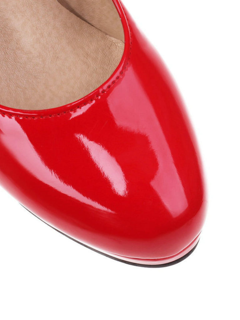 Solid Leather Bowknot Buckle Strap Chunky Heels — vintage style that transcends decades