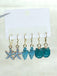 Starfish Shell Ocean Earrings