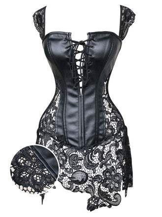 Steampunk Leather Gothic Lace Corset: timeless style reimagined
