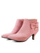Stiletto Heel Pointed Suede Ankle High Heels - vintage shoes, retro heels