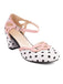 Stripe & Polka Dots Buckled High Heel Shoes — vintage elegance for the modern woman