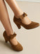 Suede Bow Mary Jane Block Heel Pumps, vintage fashion, retro style - perfect for women who love vintage and retro fashion