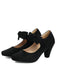 Suede Bow Mary Jane Block Heel Pumps, vintage fashion, retro style - perfect for women who love vintage and retro fashion
