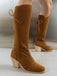 Suede Knee Lace-Up Block Heel Boots, vintage fashion, retro style - perfect for women who love vintage and retro fashion