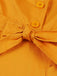 Turmeric 1950s Buttoned Lapel Belted Dress, vintage dress, retro fashion, rockabilly, pin-up fashion - perfect for women who love vintage and retro fashion