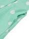 Turquoise 1950s Patchwork Polka Dots Dress — the kind of 1950s dress that makes strangers smile
