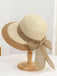 Vintage Two-Tone Straw Sun Hat
