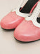 Two-Tone T-Strap Mary Jane Block Heel Pumps - vintage shoes, retro heels