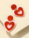 Valentine Glitter Heart Shape Dangle Earrings: vintage detail work for the woman who notices