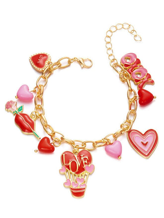 Valentine's Day Heart Love Pendant Bracelet - vintage fashion, retro style