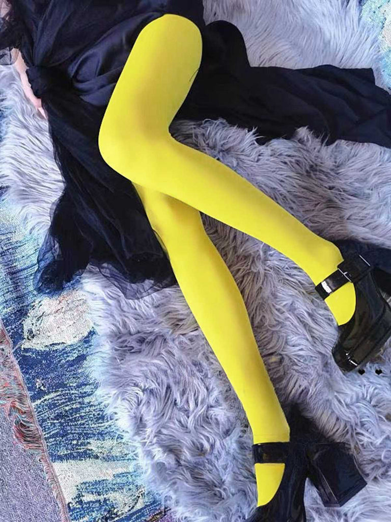 These Velvet Candy-Color Pantyhose carry vintage ambition in every seam