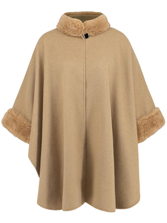 Vintage 1950s Faux Fur Cloak Coat - vintage fashion, retro style