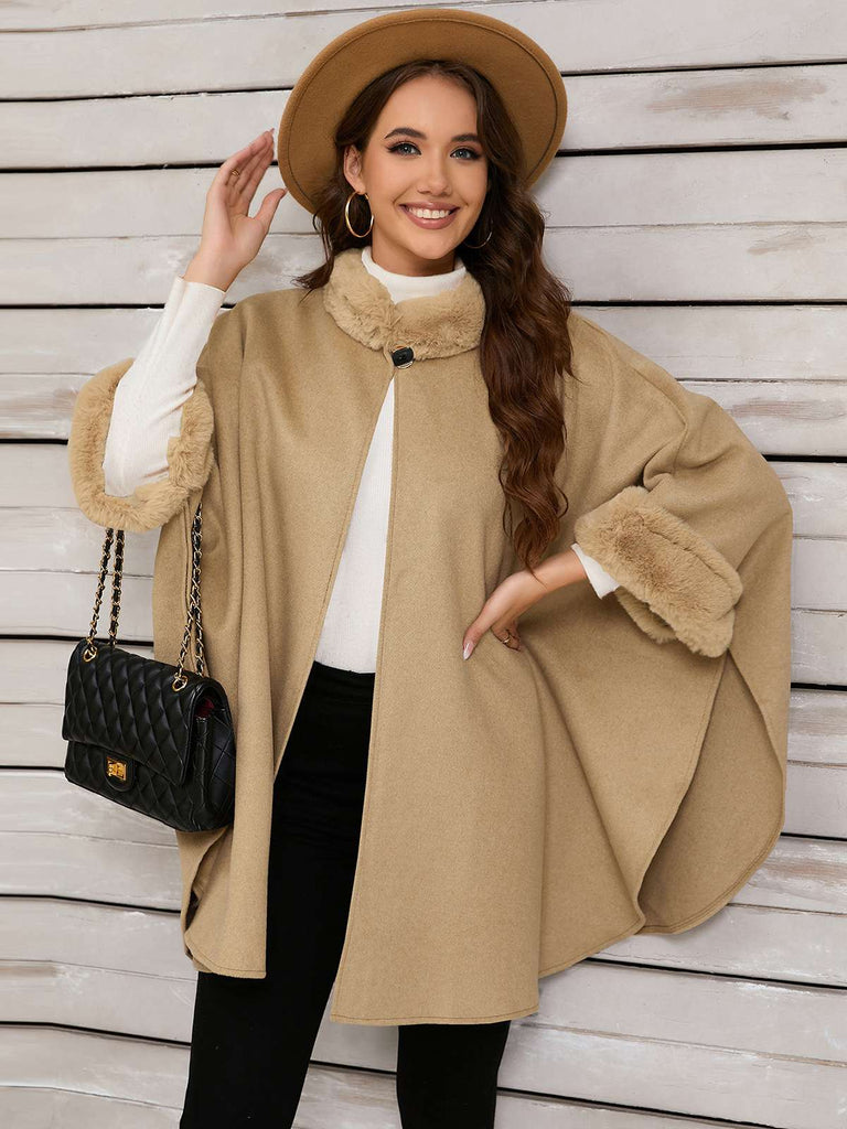 Vintage 1950s Faux Fur Cloak Coat | Retro Stage