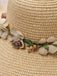 Vintage 3D Floral Raffia Fringe Brim Sun Hat - vintage fashion, retro style