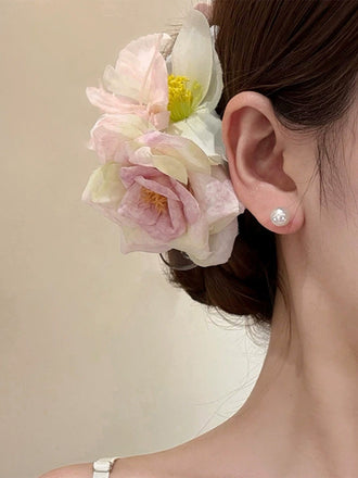 Vintage 3D Flower Side Hair Clip - vintage fashion, retro style