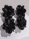 Vintage 3D Large Floral Long Earrings - vintage fashion, retro style