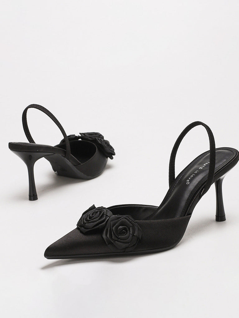 Vintage 3D Pointed-Toe High Heel Pumps | vintage fashion, retro style, classic elegance - perfect for retro fashion enthusiasts